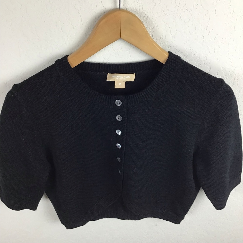 Michael Kors Collection Cardigan Cashmere Shrug Sweater - Picture 2 of 7